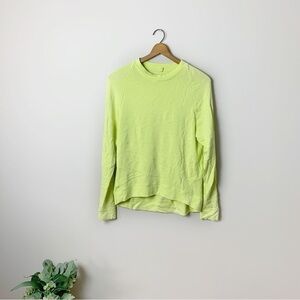 [Lou & Grey] Soft Highlighter Yellow Green Long Sleeve Pullover Sweater Top